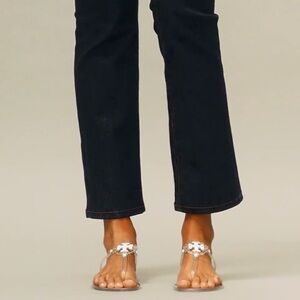 Tory Burch Mini Miller Jelly Thong sz 8.5 clear w/white logo